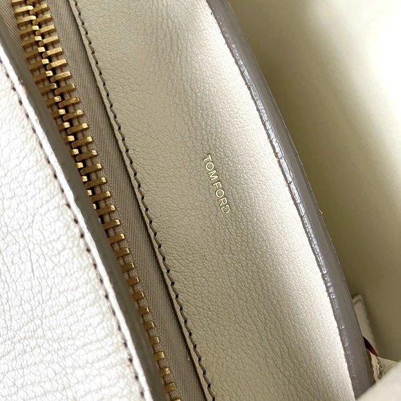 XL Tom Ford Signature Jet Set Gold Tortoise Ivory Luxury Travel Bag - Picture 9 of 16